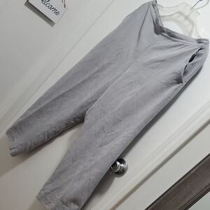 Alfred Dunner Light Gray Pants Size 12 Petite Wide Leg Straight Leg